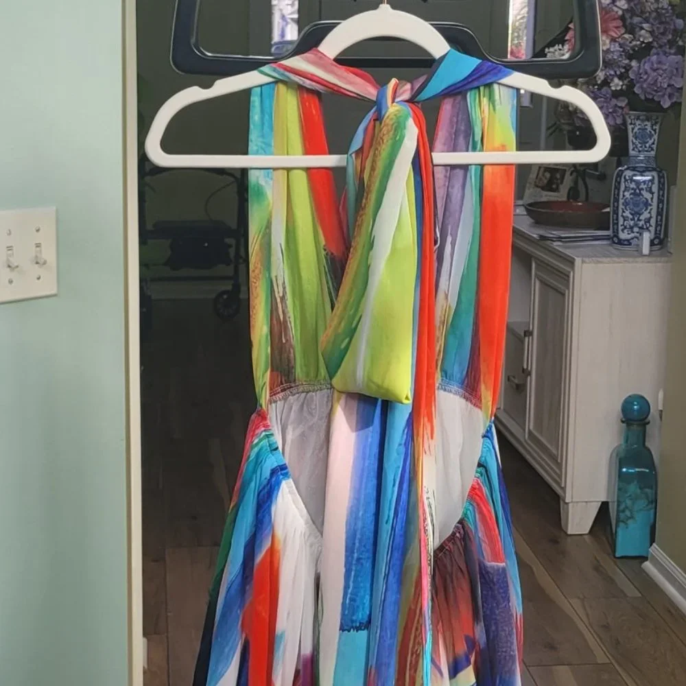 Latiste by Amy Open Back Maxi Dress Size Large - Picture 10 of 15